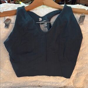 All in Motion XXL Dark Green Blue Sports Bra Top